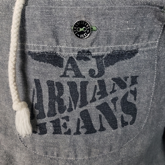 Armani Button Up Long Sleeve Hoodie - Picture 4 of 10